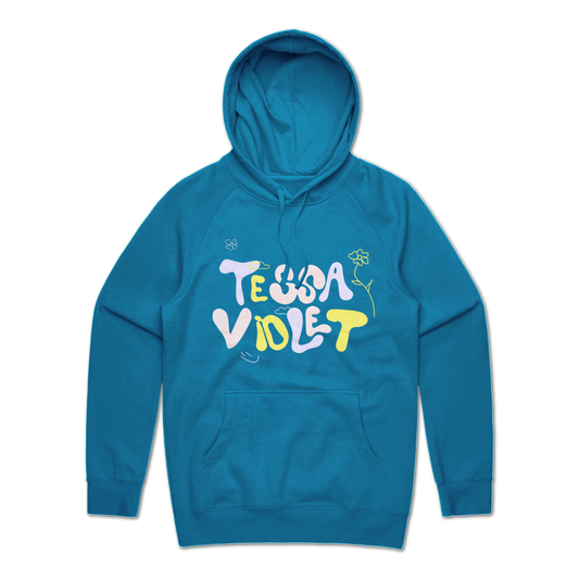 Logo Turquoise Pullover Hoodie